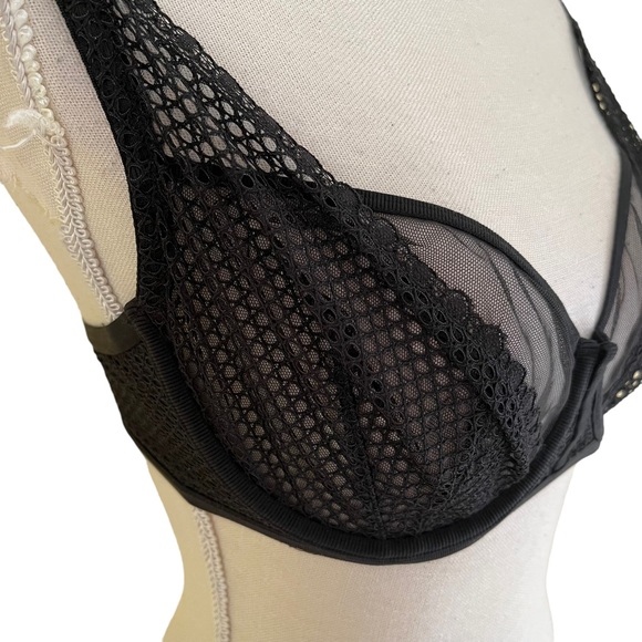 NWOT Victoria's Secret Black Unlined Demi Bra 32 DDD - Picture 4 of 6